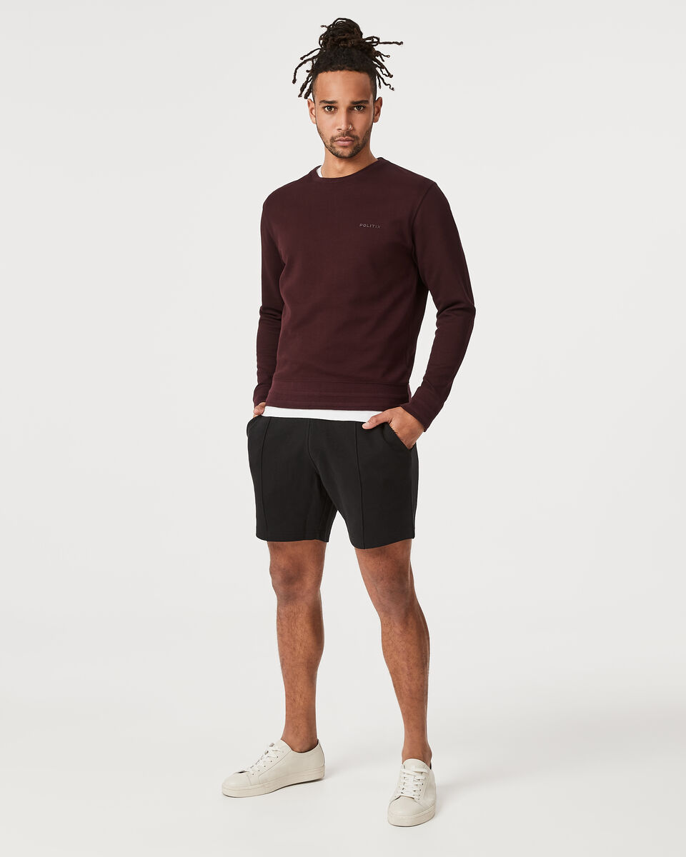 Logo Crew Neck Jumper, Burgundy, hi-res